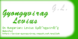 gyongyvirag levius business card